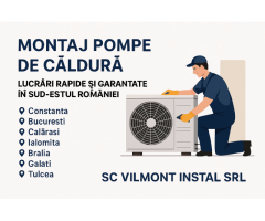 Montaj pompe de caldură cu echipe rapide si lucrari garantate